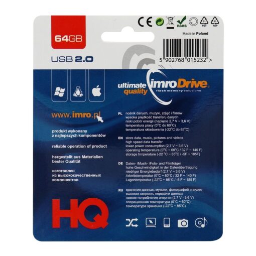 USB-STICK Pendrive Imro Axis 64 GB schwarz – Bild 3