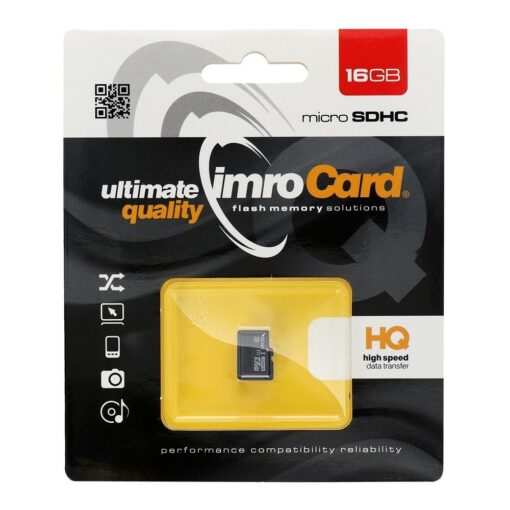 SPEICHERKARTE IMRO microSD 16GB Klasse 10 UHS ohne SD Adapter