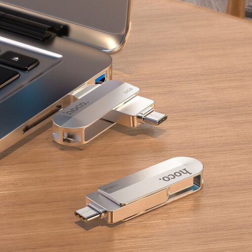 USB-STICK HOCO Wide UD10 USB + USB C 64GB USB3.0 – Bild 6
