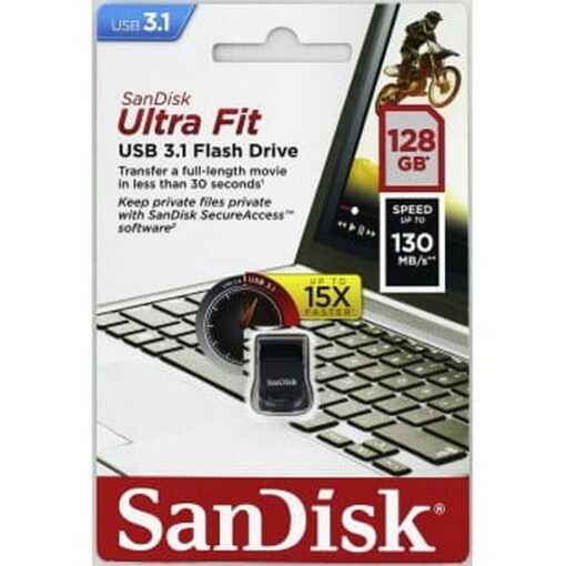 SANDISK ULTRA FIT 128GB 400MB/s USB 3.2 Gen1 Flash-Laufwerk – Bild 6