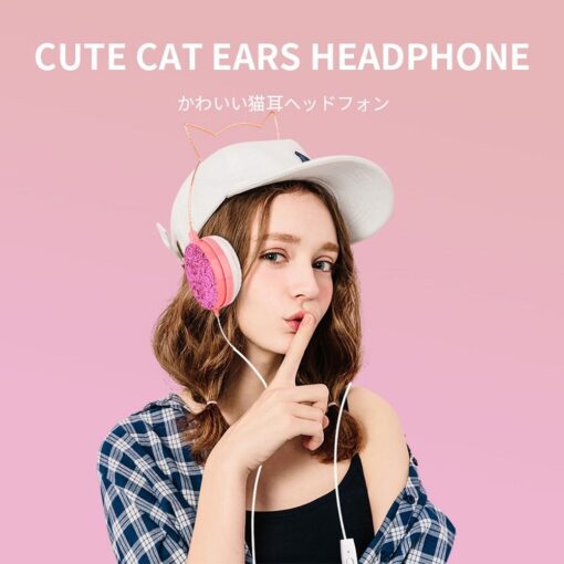 CAT EAR Kopfhörer Modell YLFS-22 Klinke 3,5mm gold – Bild 3