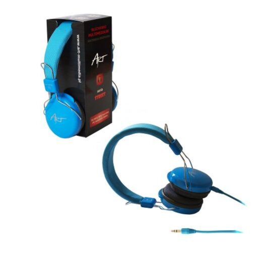 Kopfhörer mit Mikrofon AP-60B blau – Bild 3
