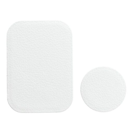 Magnetplatten für Handyhalterung Leder weiss
