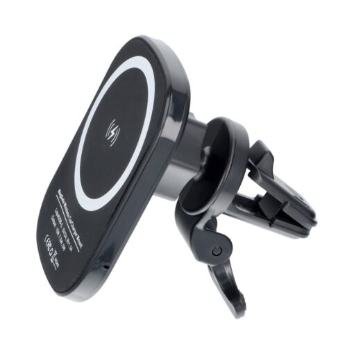 Autohalter mit Kühlergrill und induktivem Ladegerät kompatibel mit MagSafe 15W D10 schwarz – Bild 3