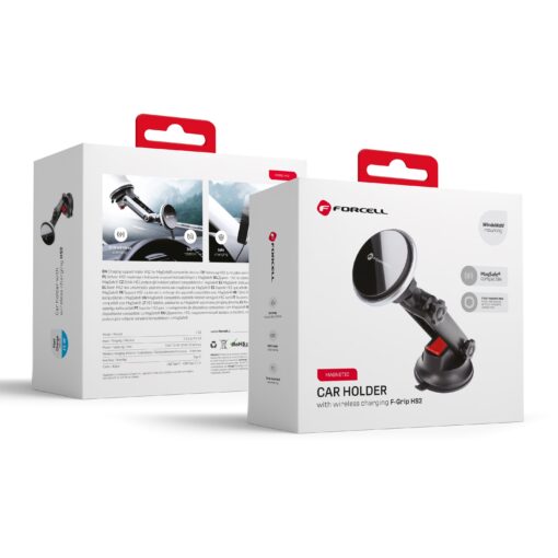 FORCELL Autohalter für Armaturenbrett/Glas mit induktiver Ladung, kompatibel mit MagSafe 15W HS2