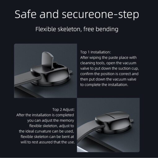 FORCELL F-Grip MagFlex Autohalter für Windschutzscheibe/Bord/Gitter magnetisch schwarz – Bild 9