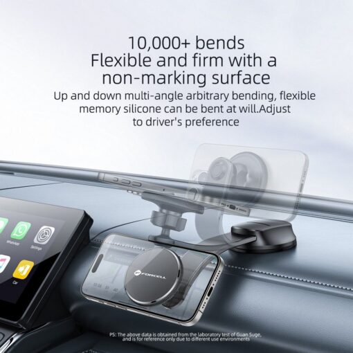 FORCELL F-Grip MagFlex Autohalter für Windschutzscheibe/Bord/Gitter kompatibel mit MagSafe schwarz – Bild 6