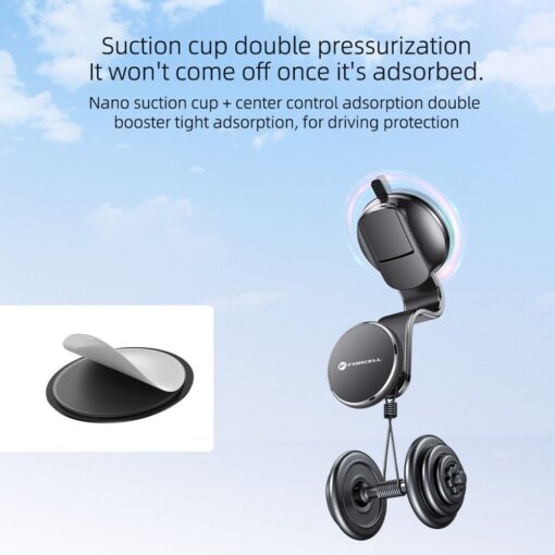 FORCELL F-Grip MagFlex Autohalter für Windschutzscheibe/Bord/Gitter kompatibel mit MagSafe schwarz – Bild 9