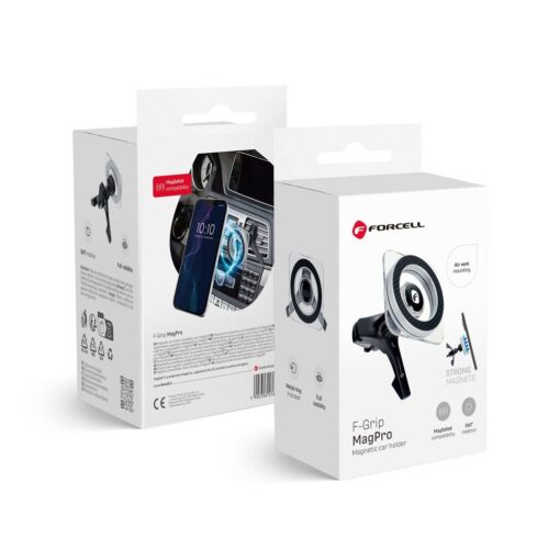 FORCELL F-Grip MagPro Auto-Gitterhalterung kompatibel mit MagSafe schwarz
