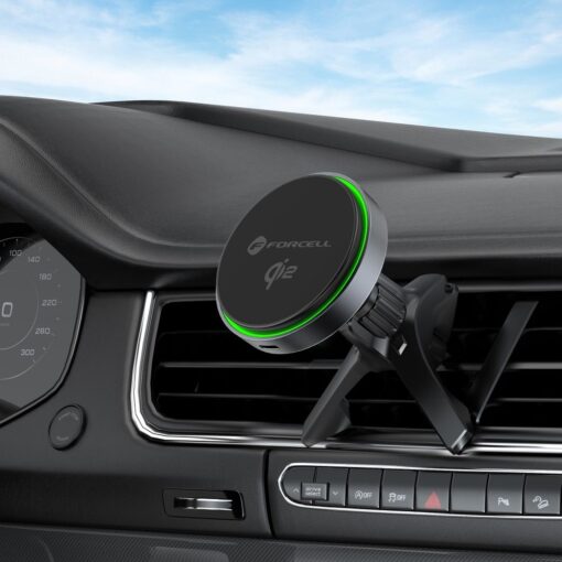 FORCELL F-GRIP Rapid Charge Autohalter mit Qi2 induktives Laden 15W kompatibel mit MagSafe grau – Bild 6