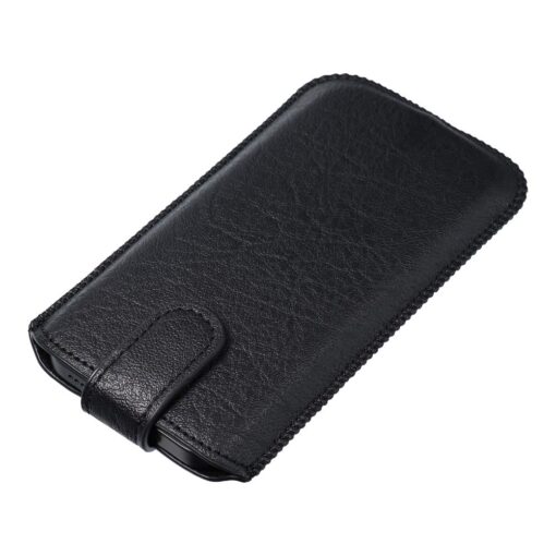Schlanke Kora 2 Universal Handyhülle aus Leder - für LG K10/ Samsung Grand Prime schwarz – Bild 6
