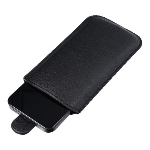 Schlanke Kora 2 Universal Handyhülle aus Leder - für LG K10/ Samsung Grand Prime schwarz – Bild 11