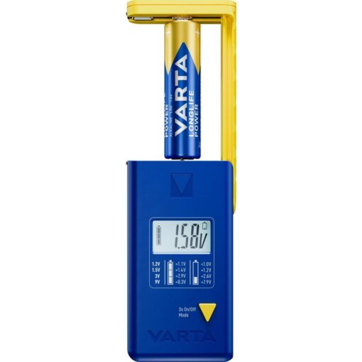 VARTA battery tester with digital display (AA, AAA, Type C, Type D, 9V, button) 893101111 blue – Bild 3