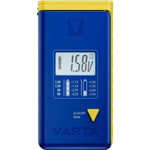VARTA battery tester with digital display (AA, AAA, Type C, Type D, 9V, button) 893101111 blue – Bild 4
