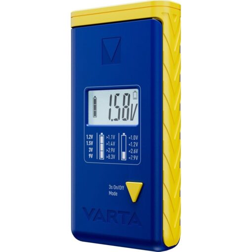 VARTA battery tester with digital display (AA, AAA, Type C, Type D, 9V, button) 893101111 blue – Bild 5