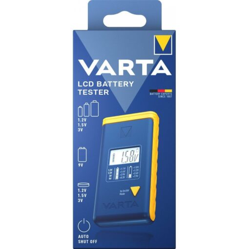 VARTA battery tester with digital display (AA, AAA, Type C, Type D, 9V, button) 893101111 blue – Bild 7