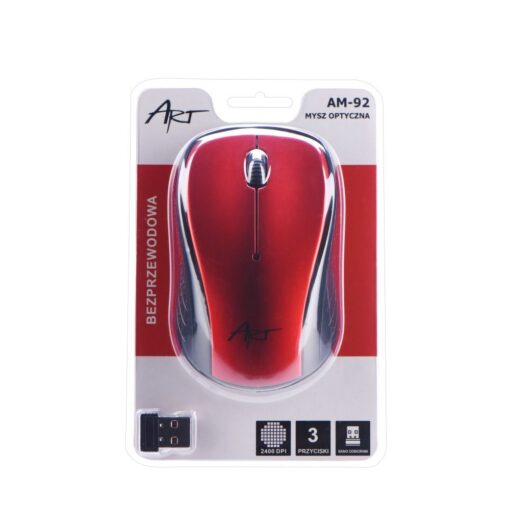 SCHNURLOSE-OPTISCHE MAUS USB AM-92 Rot