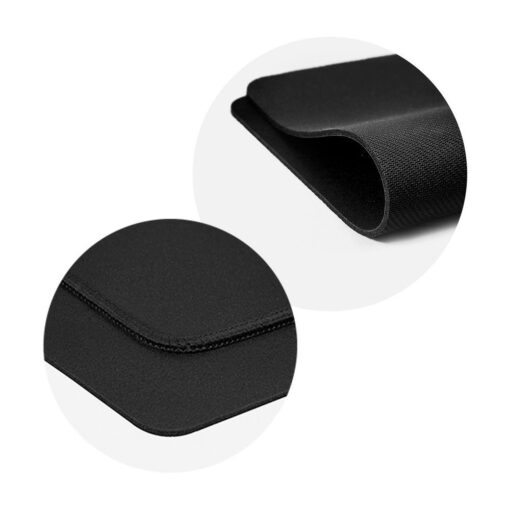 Mausepad 350x250x3mm / schwarz / schwarzer Besatz – Bild 3
