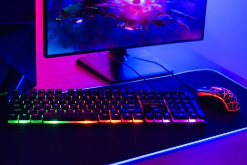 Tastur QWERTY beleuchtet + Maus beleuchtet USB ART AK-50 – Bild 5
