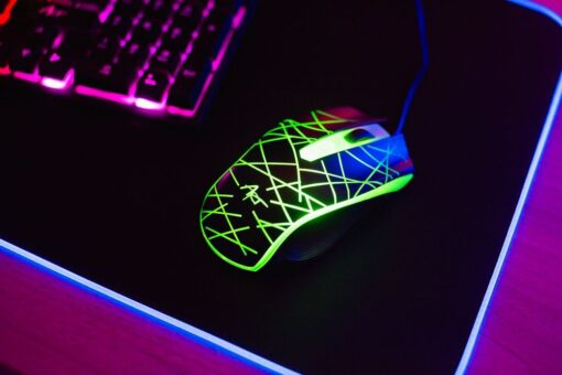 Tastur QWERTY beleuchtet + Maus beleuchtet USB ART AK-50 – Bild 10