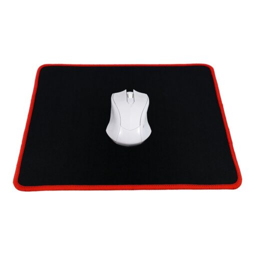 Mause für Gamer 300x240x3mm schwarz, rot Saum