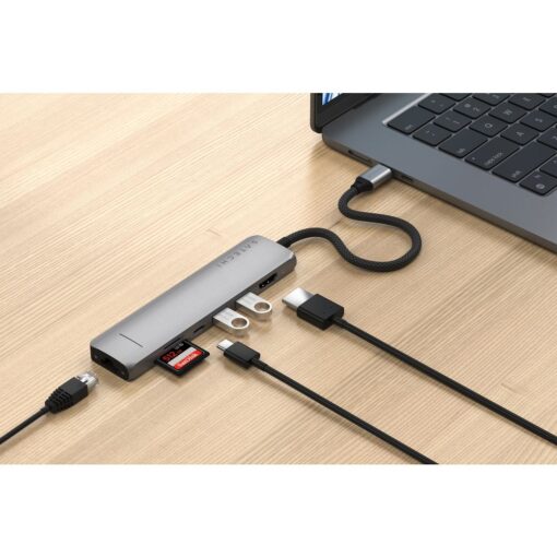 SATECHI adapter HUB 7in1 Type C ST-P7SM space gray – Bild 9