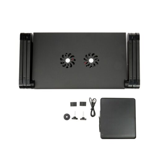 Desk for laptop uniwersal adjustable with cooling YL-803 black – Bild 6