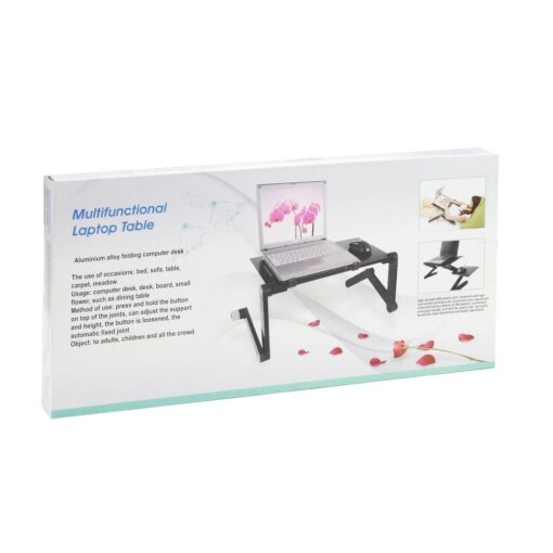 Desk for laptop uniwersal adjustable with cooling YL-803 black – Bild 7