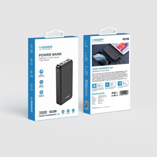 Power Bank VEGER A20 - 20 000mAh schwarz (W2015) – Bild 13