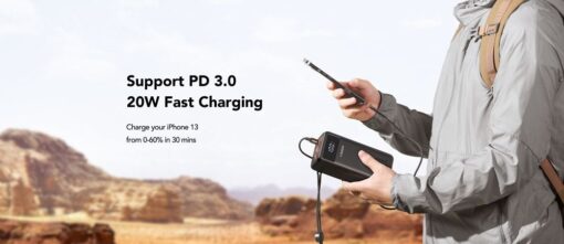 VEGER Powerbank 50 000 mAh PD QC3.0 5A 22.5W Tank Lite (W5001) schwarz – Bild 12