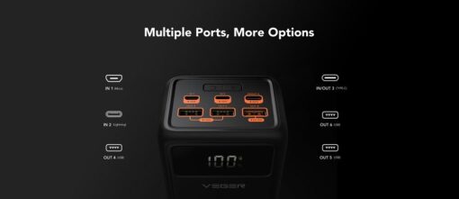 VEGER Powerbank 50 000 mAh PD QC3.0 5A 22.5W Tank Lite (W5001) schwarz – Bild 13