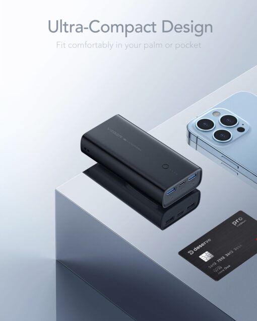 VEGER Powerbank 10 000 mAh PD QC3.0 20W ACE100 (W1146) schwarz – Bild 13