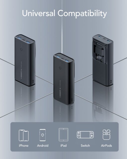VEGER Powerbank 10 000 mAh PD QC3.0 20W ACE100 (W1146) schwarz – Bild 15