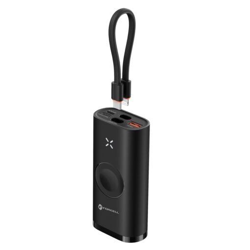 FORCELL F-ENERGY F10k1 Powerbank kompatibel mit Apple Watch PD QC3.0 5A 22.5W 10 000 mAh schwarz – Bild 3