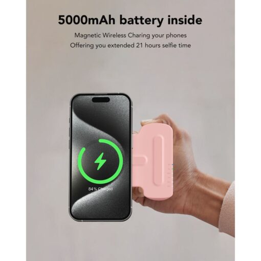 VEGER Powerbank 5 000 mAh kompatibel mit MagSafe PD QC3.0 20W Tourist (W0569) schwarz – Bild 9