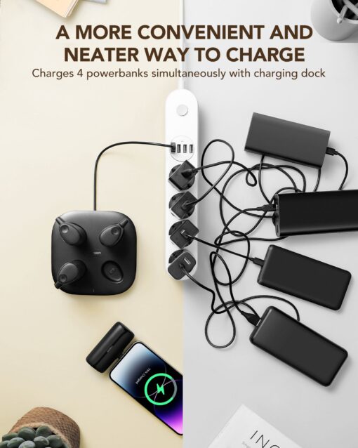 VEGER powerbank 20 000 mAh powerbank set 4 x 5000 mAh Pogo schwarz – Bild 12