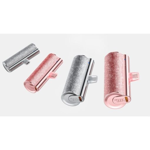 VEGER Powerbank 5 000 mAh mit integriertem Lightning PD QC3.0 2.4A 12W PlugOn (W0573P) rosa – Bild 6