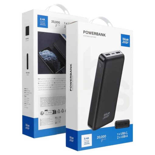 Powerbank Blue Star 20000 mAh 2.1A W2015 black