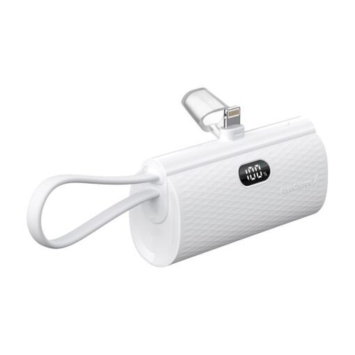 FORCELL F-ENERGY Power Plug F5K3 Powerbank 5.000mAh mit integriertem Anschluss für Lightning 8-PIN PD 20W weiß – Bild 4