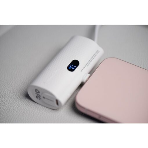 FORCELL F-ENERGY Power Plug F5K3 Powerbank 5.000mAh mit integriertem Anschluss für Lightning 8-PIN PD 20W weiß – Bild 9