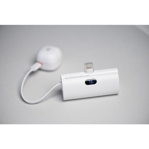 FORCELL F-ENERGY Power Plug F5K3 Powerbank 5.000mAh mit integriertem Anschluss für Lightning 8-PIN PD 20W weiß – Bild 10