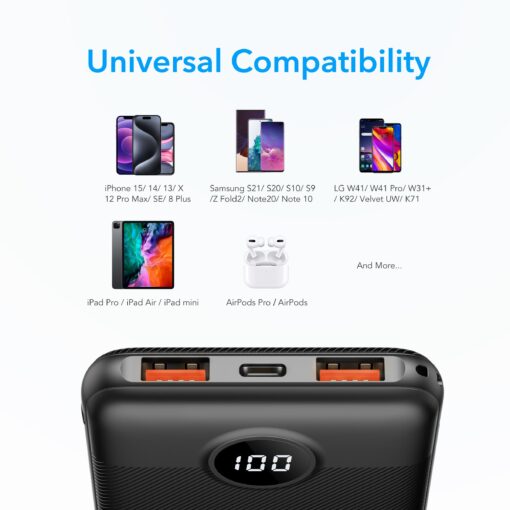 VEGER powerbank 10000 mAh PD QC3.0 2A 20W L10S (W1105PD) black – Bild 5