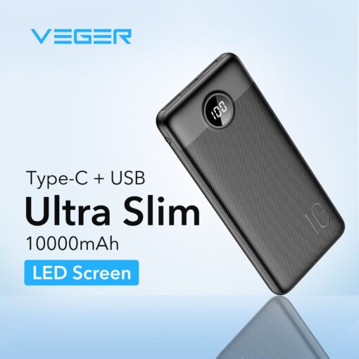 VEGER powerbank 10000 mAh PD QC3.0 2A 20W L10S (W1105PD) black – Bild 6