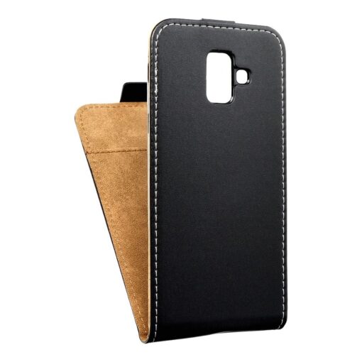 SLIM FLEXI FRESH FLIP HANDYTASCHE für SAMSUNG A6 2018 Schwarz