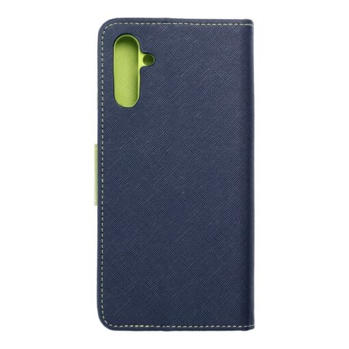 Fancy Book Case für SAMSUNG A13 5G / A04S dunkelblau/limone – Bild 3