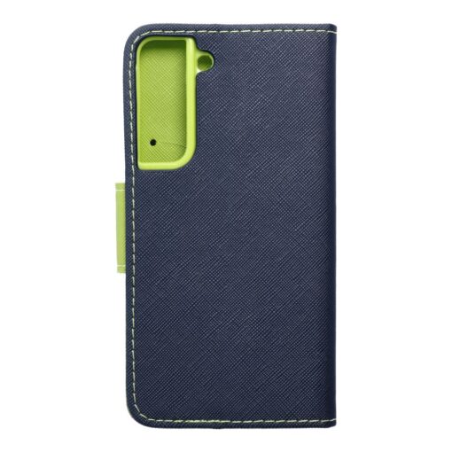 Fancy Book Case für SAMSUNG S22 dunkelblau / limone – Bild 10