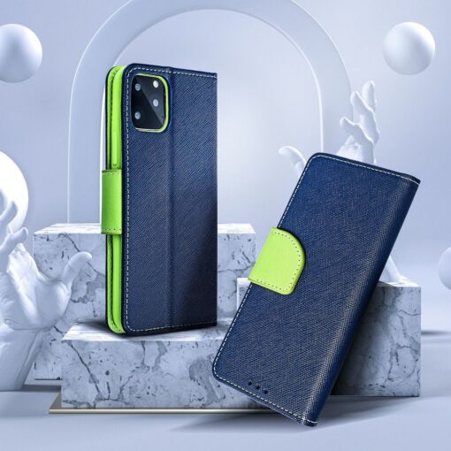 FANCY Book for XIAOMI Redmi Note 11 / 11S navy / lime – Bild 8