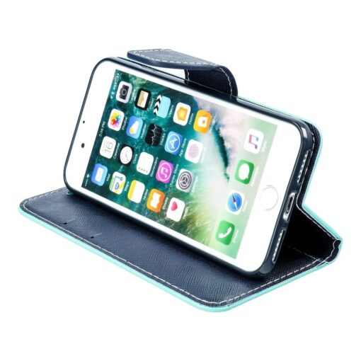 Fancy Book Case für SAMSUNG Galaxy Galaxy J3 2017 mint/dunkelblau – Bild 5