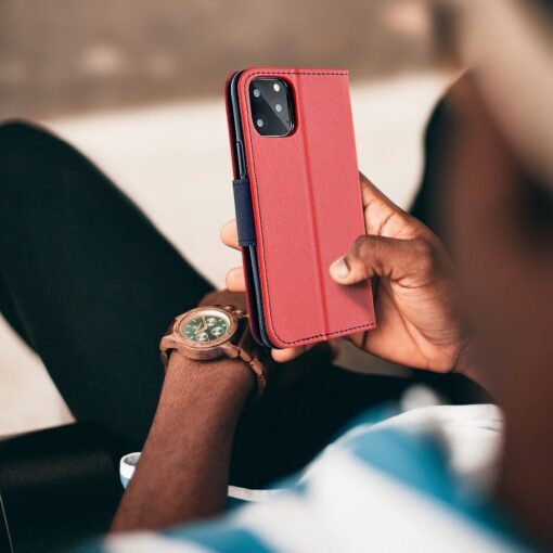 Fancy Book Case für HUAWEI P8 Lite rot/dunkelblau – Bild 9
