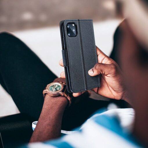 Fancy Book Case für SAMSUNG Galaxy J3/ J3 2016 schwarz – Bild 8